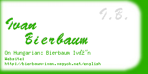 ivan bierbaum business card